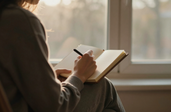 women writing her memoir with YOUR MEMOIR BLUEPRINT